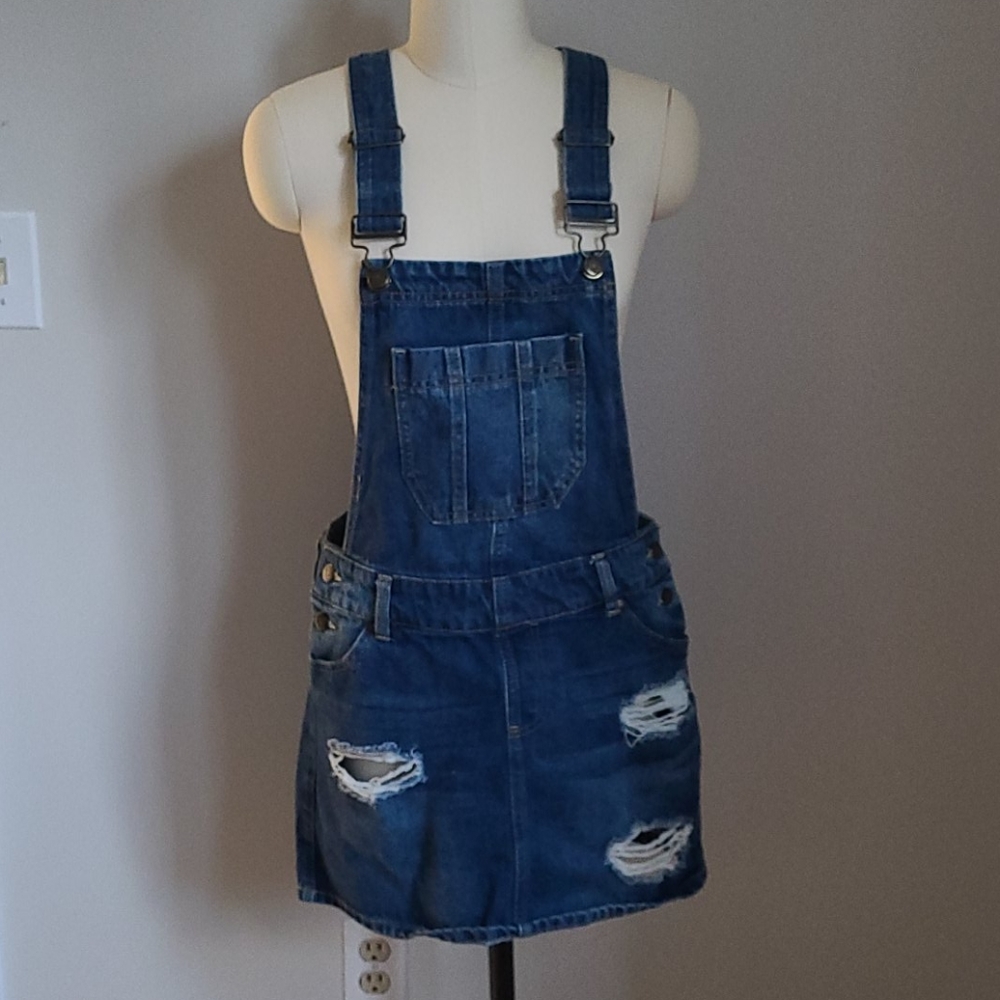 Blue spice Denim overall dress